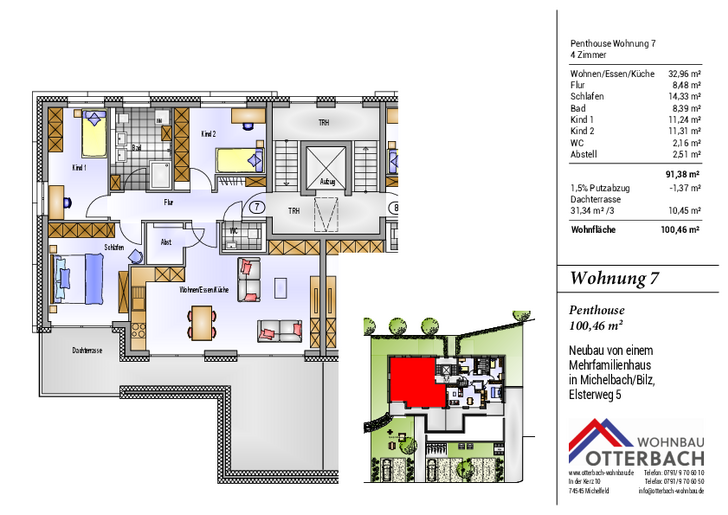 Bild 3: Exklusive 4-Zimmer-Penthousewohnung mit Dachterrasse Bild 3: Exklusive 4-Zimmer-Penthousewohnung mit Dachterrasse