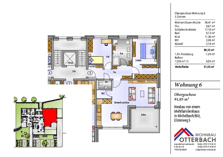 Bild 2: Großzügige 3-Zimmer-Wohnung mit Balkon im Obergeschoss Bild 2: Großzügige 3-Zimmer-Wohnung mit Balkon im Obergeschoss