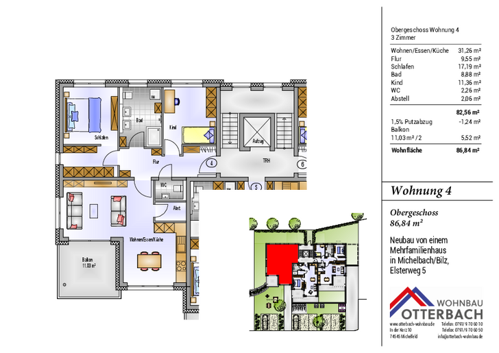 Bild 2: Attraktive 3-Zimmer-Wohnung mit Balkon im Obergeschoss Bild 2: Attraktive 3-Zimmer-Wohnung mit Balkon im Obergeschoss