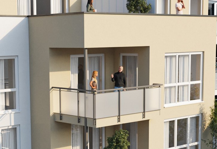 Moderne 2-Zimmer-Wohnung mit Balkon im Obergeschoss Moderne 2-Zimmer-Wohnung mit Balkon im Obergeschoss