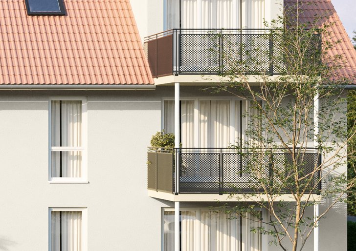 Bild 1: 3-Zi-Wohnung (OG) mit Balkon Bild 1: 3-Zi-Wohnung (OG) mit Balkon