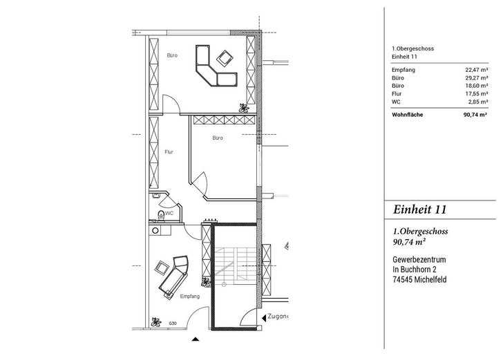Bild 1: Helle Büroräume im Gewerbegebiet Kerz in Michelfeld zu vermieten Bild 1: Helle Büroräume im Gewerbegebiet Kerz in Michelfeld zu vermieten